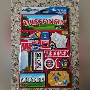 Wisconsin Sticker Set - Red and White